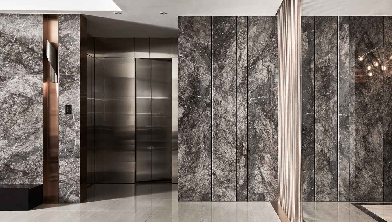 Grigio pineta mermer oturma odasi