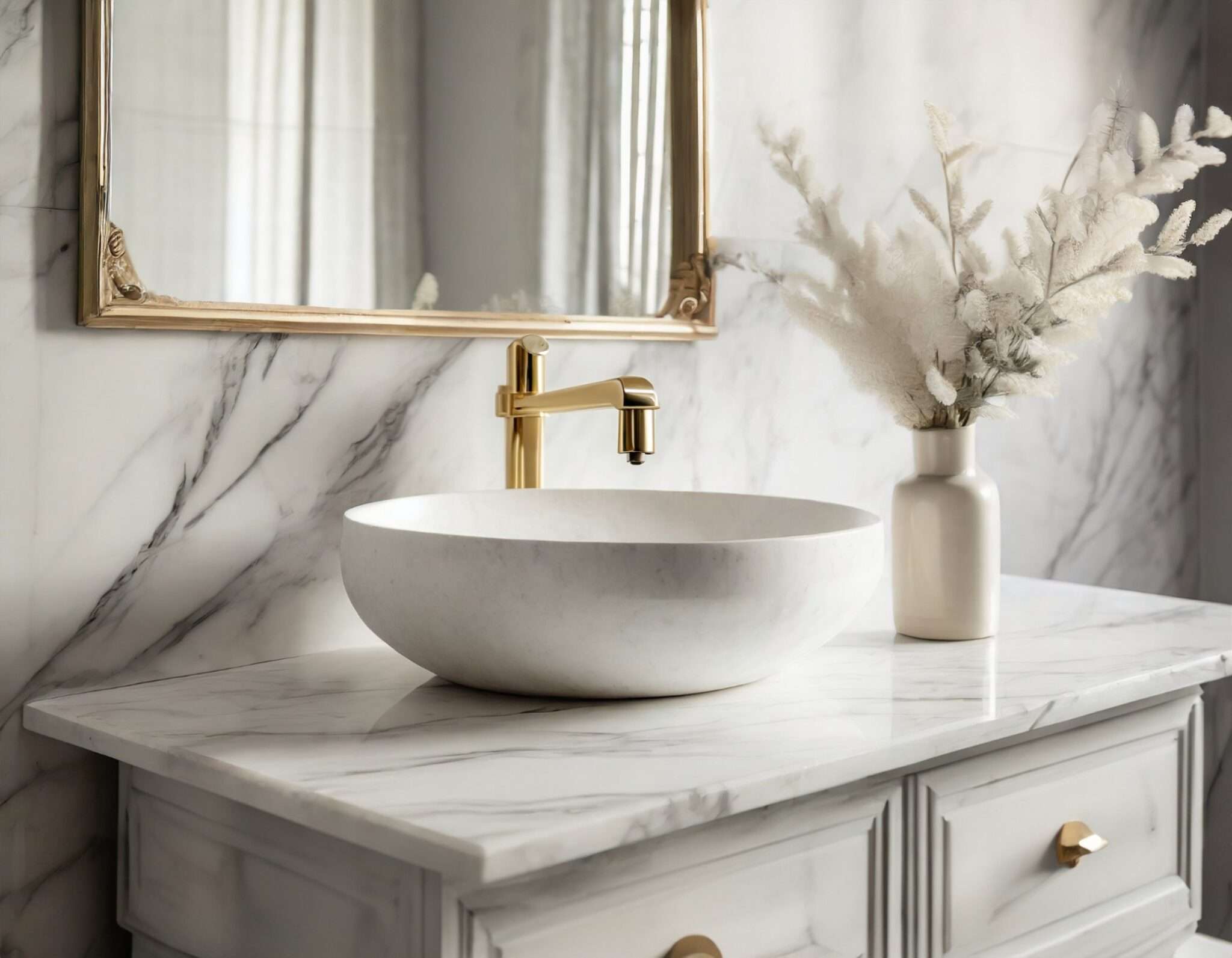 Ibıza White Marble Sink - Marble Bathroom Basin Sinks