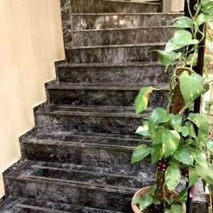Marble Stairs <br><span class="ata_title">Pineta Black </span> 2 3000-Pineta-Black-Marble-Stairs-polished-honed