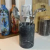 Marble Utensil Holder 2 Black Marble Utensil Holder