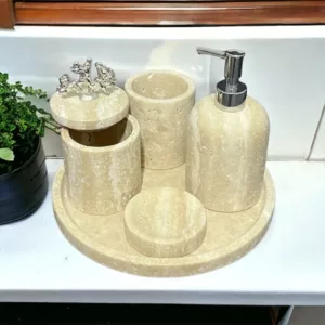 Travertine Bathroom Set