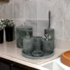 Gray Marble Bathroom Set-7 1 gray marble bathroom accessories set